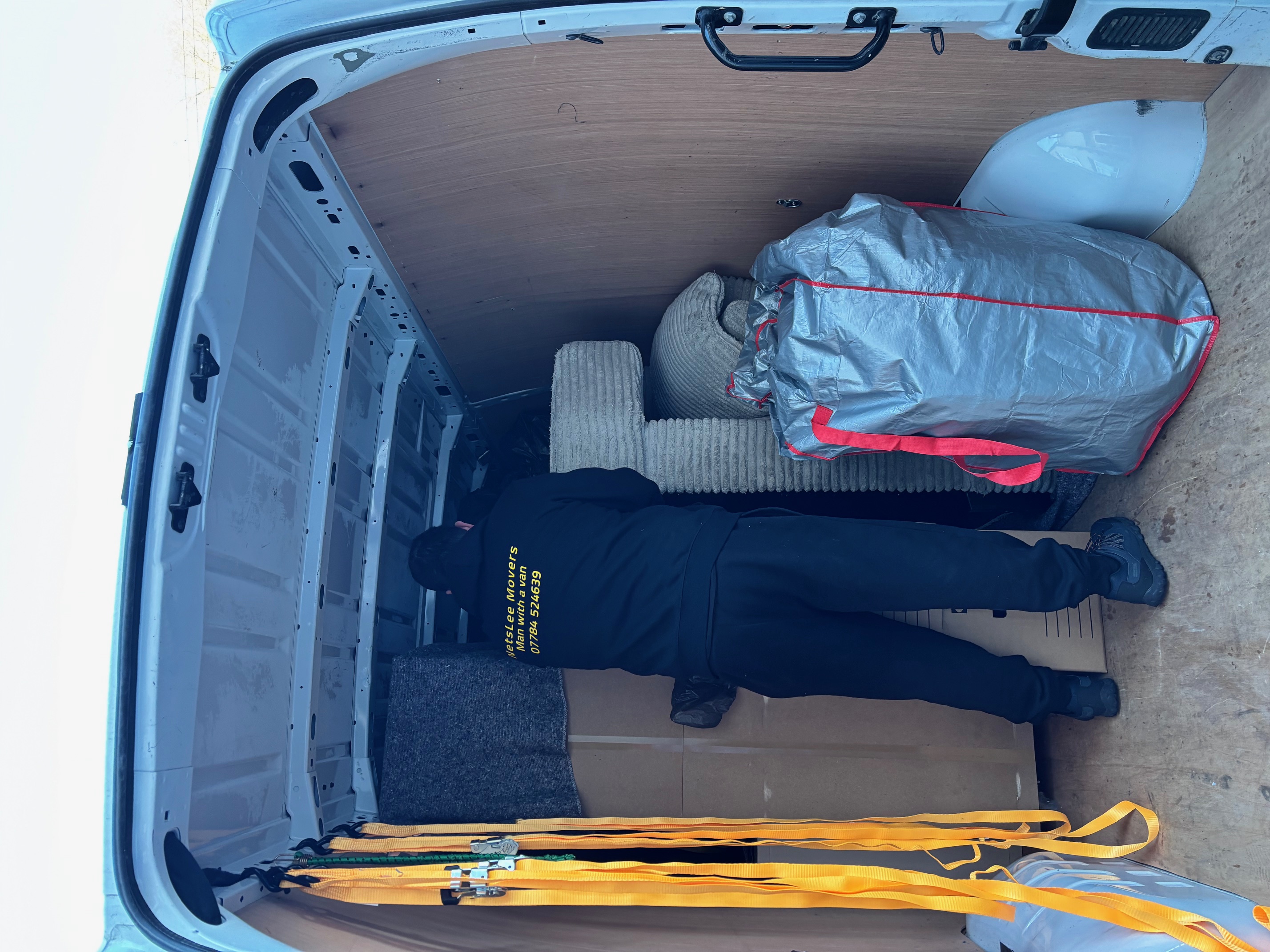 Packed van ready for delivery